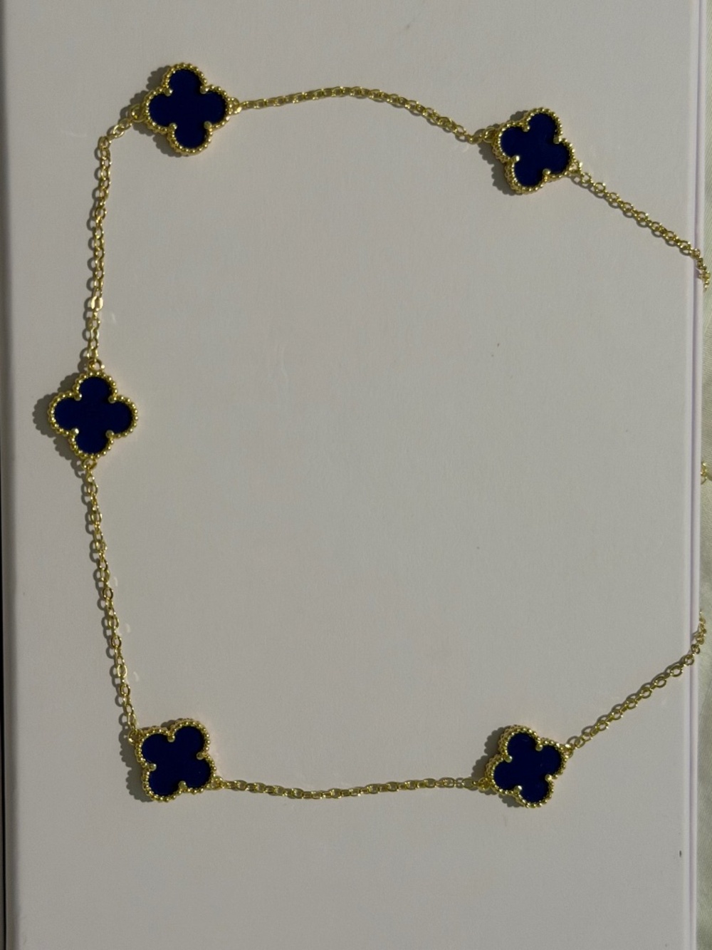 Blue Clover Necklace (Gold Filled) - Picture 1 of 1